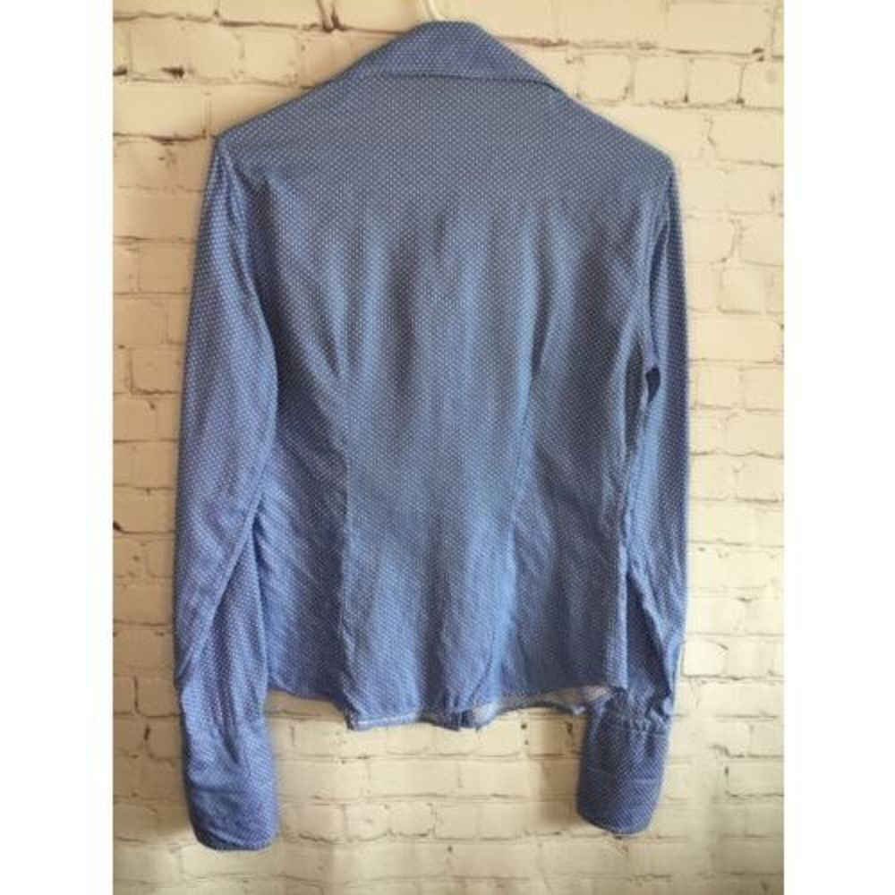 Kuhlman Womens 42 EU Small Button Up Shirt Blue French Cuff Italy EUC - Picture 6 of 8